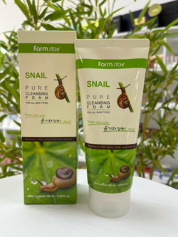 Farmstay пенка очищающая с экстрактом улитки Snail Pure Cleansing Foam, 180 мл
