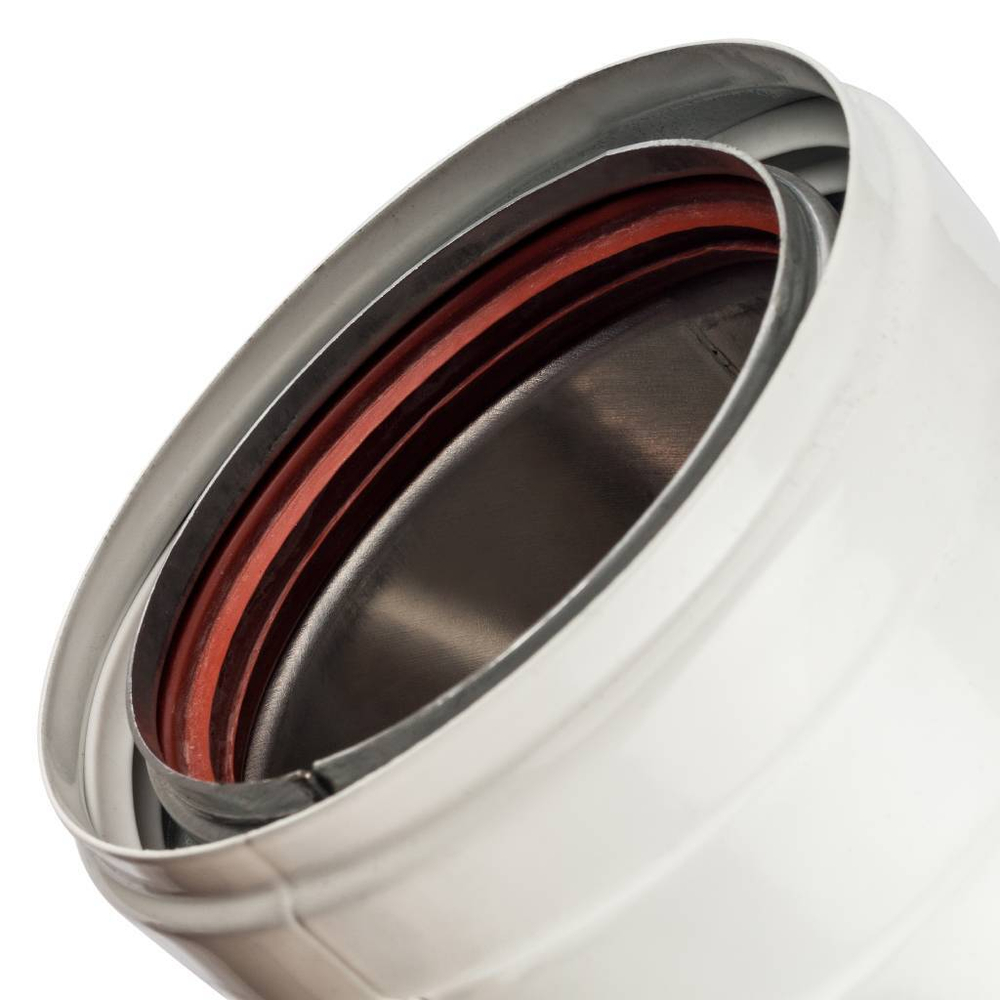 Элемент дымохода  Ø80/100 отвод 90° утепленный п/м