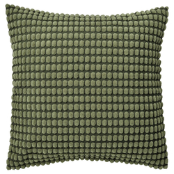 IKEA SVARTPOPPEL  (ИКЕА СВАРТПОППЕЛ)  -  Наволочка, зеленый и желтый, 65x65 см