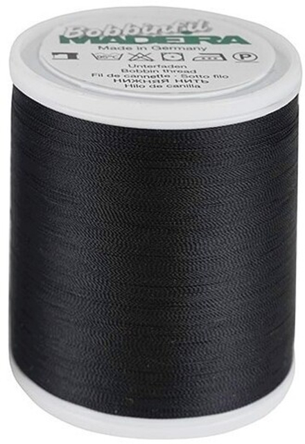 Нитки Bobbinfil №60 Madeira (1000м) чёрные 100% полиэстер