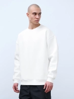Свитшот оверсайз с начесом (молочный)