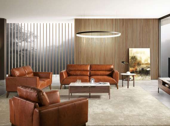 Кресло Angel Cerda KF1016-1P, коричневая кожа