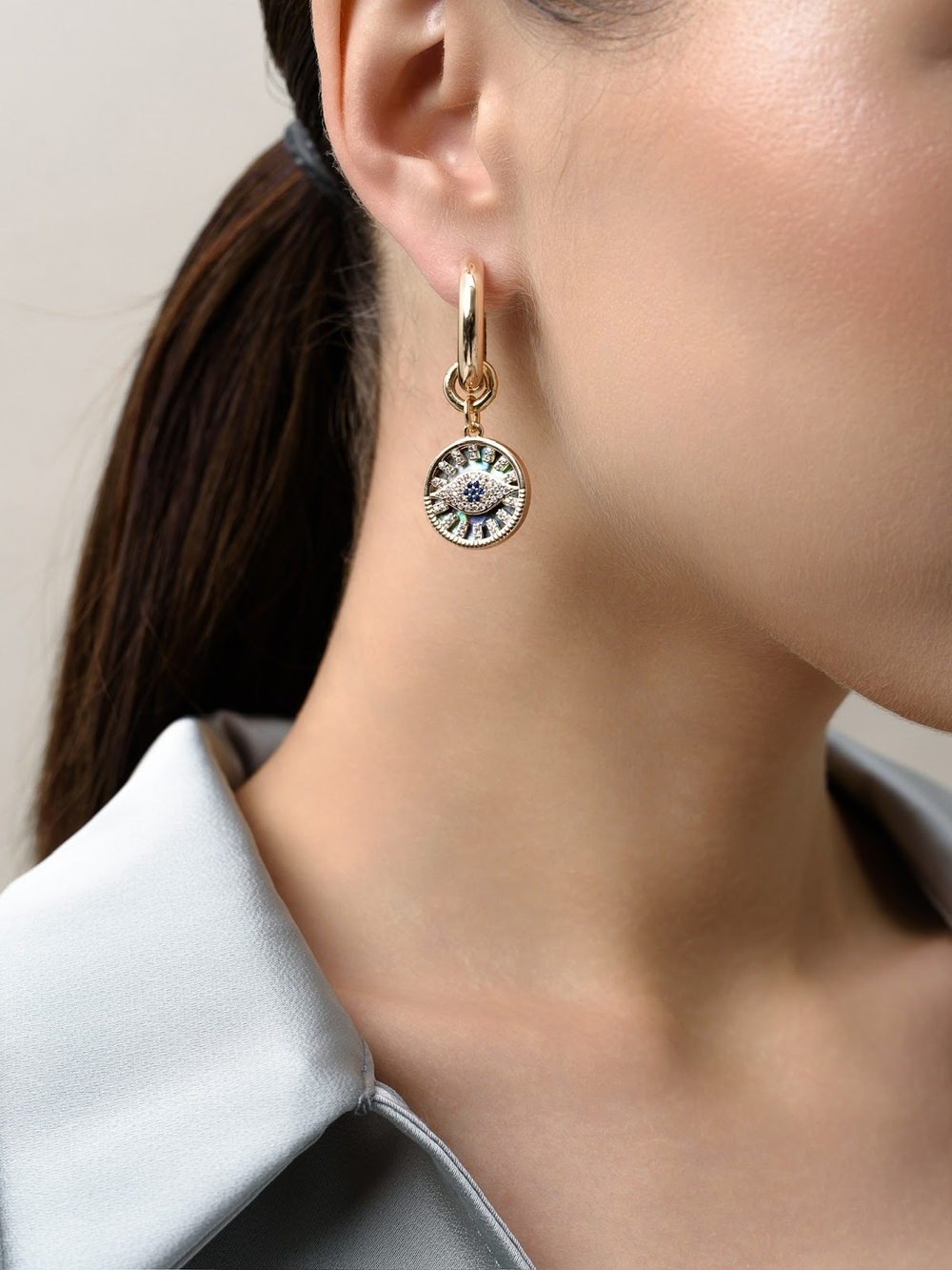 Серьги "Eye" Gold