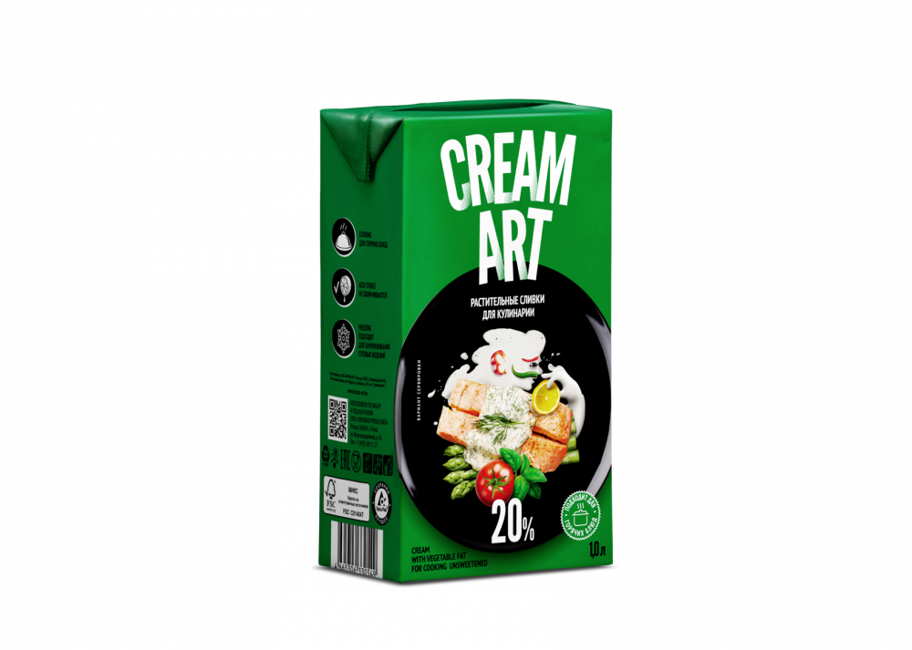Крем растительный без сахара "Creamart 20%" (1л/упак., 12л/кор.)