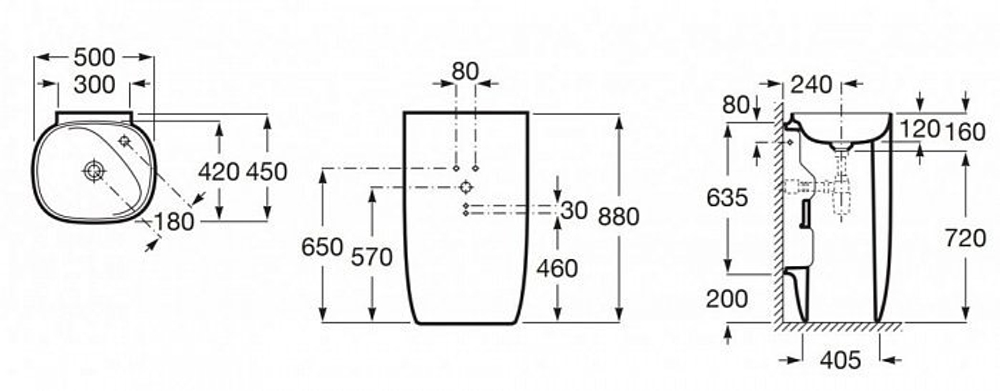 Раковина Roca Beyond 50х42 3270B0000