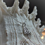 Подвеска ХАМСА с цепочкой, серебро