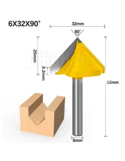 Фреза Пазовая V-Образная 6*32*90