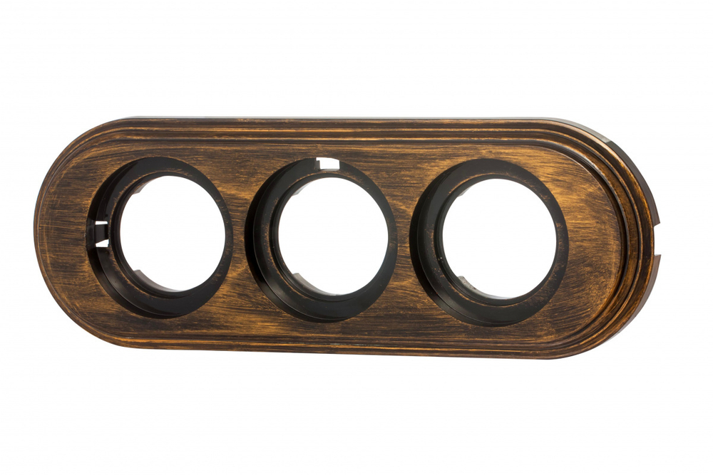 Рамка 3-х постовая, пластик, цвет Бронза BF1-630-25