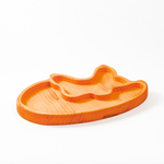 Менажница деревянная из сибирского кедра для подачи блюд и закусок с гравировкой "ЛИСИЦА". MG106