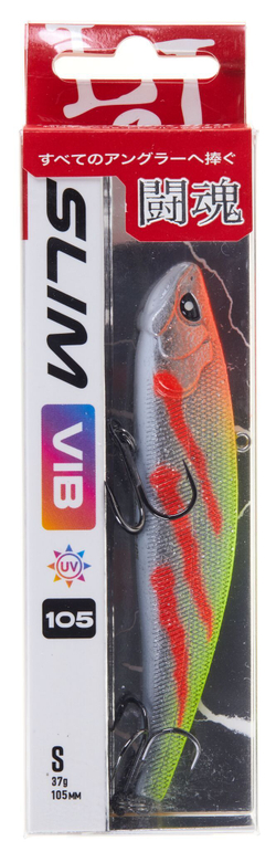 Воблер вертикальный Lucky John Slim VIB S 105, цвет 357