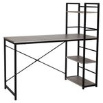 Стол на металлокаркасе BRABIX "LOFT CD-005", 1200х520х1200 мм, 3 полки, цвет дуб антик, 641222