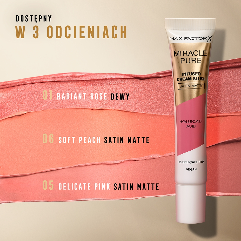 Max Factor Miracle Pure - Румяна для щек в креме оттенок 05 Delicate Pink, 15 ml