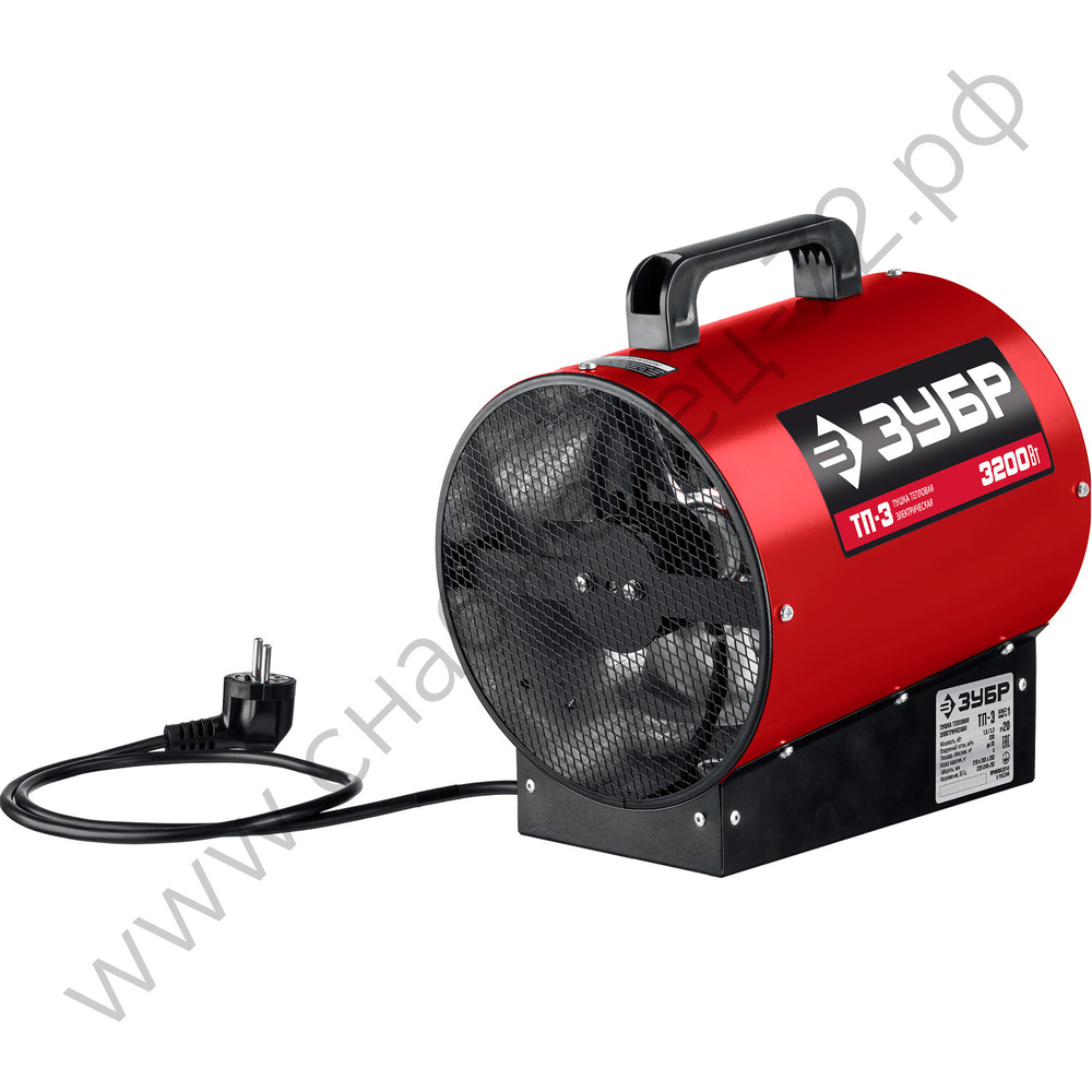 ЗУБР 3 кВт, электрическая тепловая пушка (ТП-3)