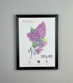 Фоторамка пластиковая 30х40 см, черная, фактура дерево, арт. 3040.628058