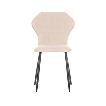 Стул Leset Гувер полоса Металл черный, велюр ULTRA SAND