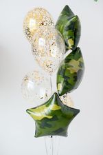 Шар (19"/48 см) Звезда, Камуфляж, Зеленый