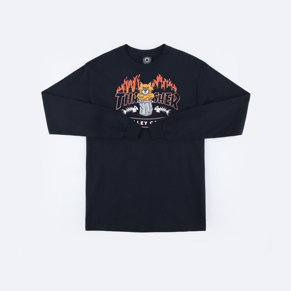 Лонгслив Thrasher Alley Cats L/S (black)