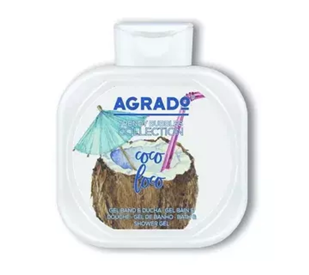 AGRADO 750мл Гель д/ванн и душа COCO LOCO/УВЛАЖНЯЮЩИЙ*8 белый