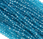 БШ025НН4 Хрустальные бусины "32 грани", цвет: морская волна прозрачный, 4 мм, кол-во: 95-100 шт.