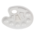 Палитра овальная, 10 ячеек, белая, пластик , С-40235