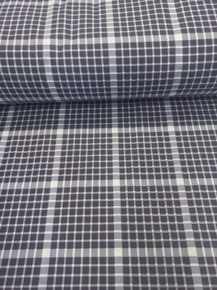 Поплин Синяя клетка (100% хлопок)