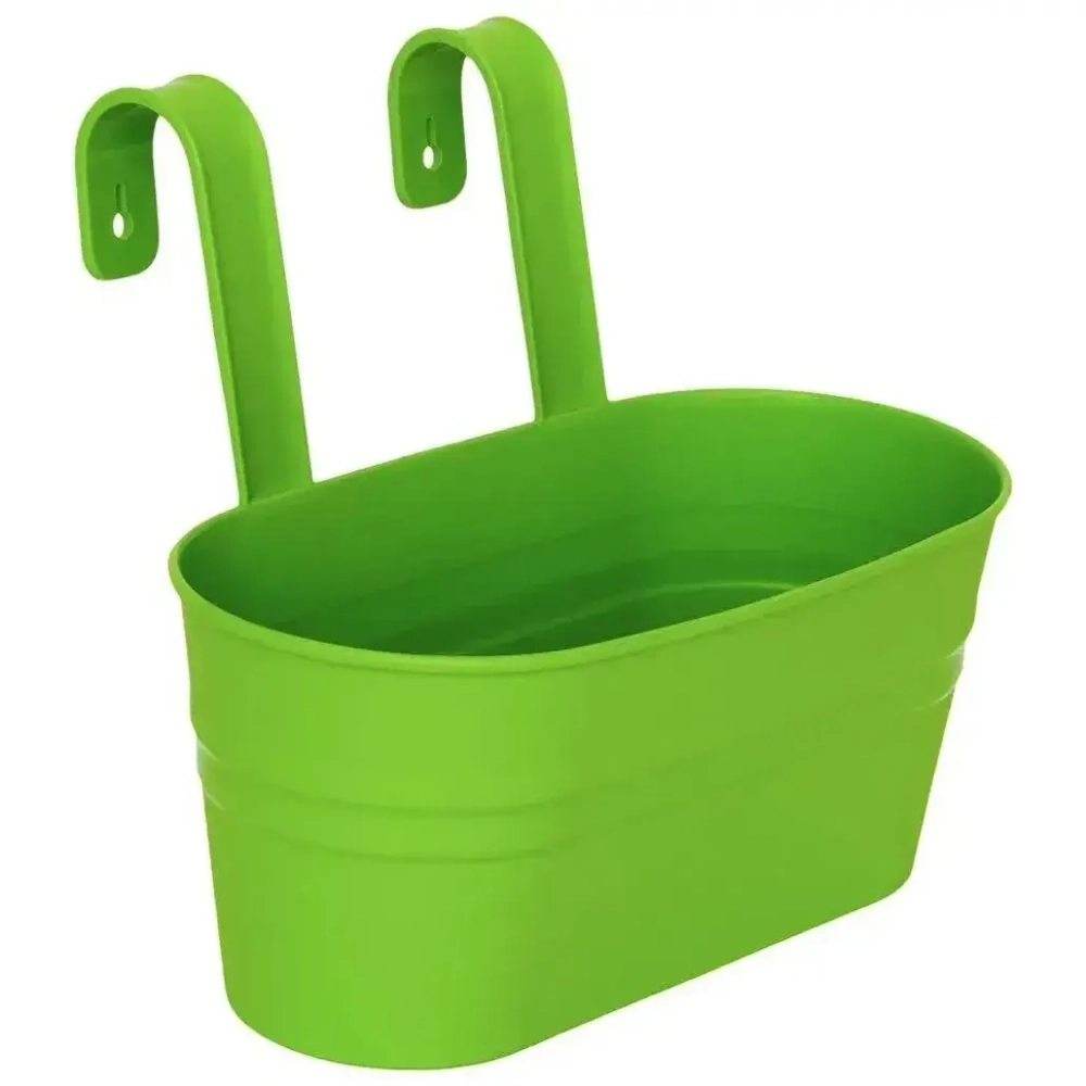 Кашпо-ведро настенное декоративное Большое салатовый 300х250мм