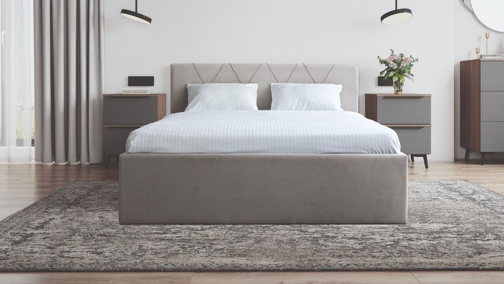 Кровать Румба 1,4 (Серый Софт), ДСВ-Мебель