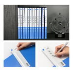 Папка с зажимом DELI, A4, 15 мм, 700 мкм, внутренний и торцевой карман, синяя