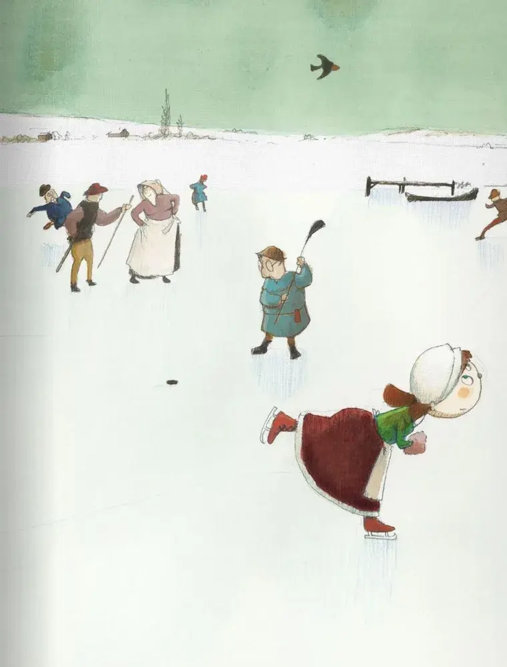 Птица зимой