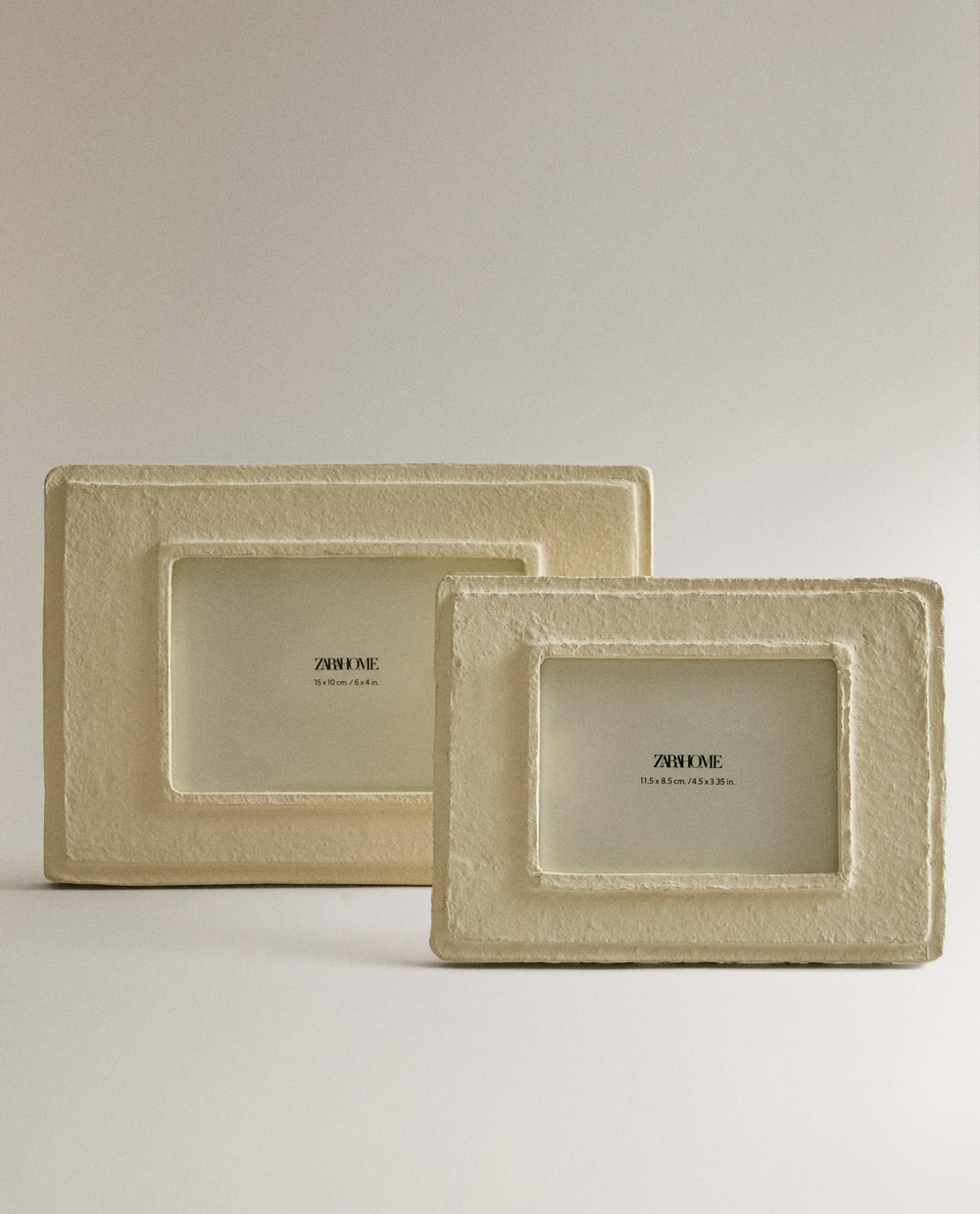Zara Home Фоторамка из плетёной бумаги, цвет бежевый, 20 см
