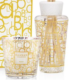Aurum, набор аромадиффузор и свеча My first Baobab, Baobab Collection