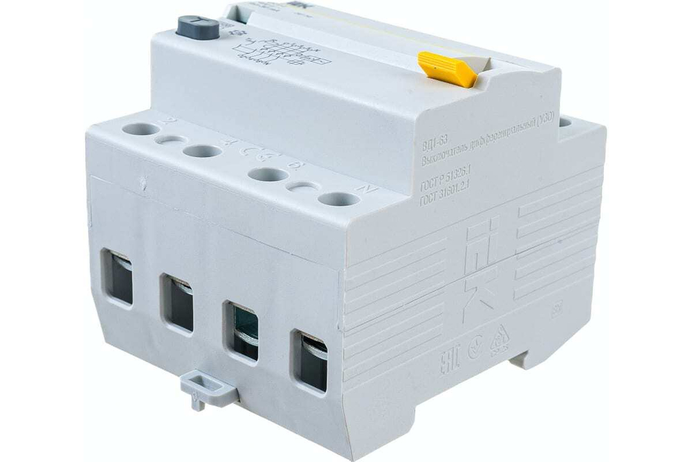 Выключатель дифференциальный (УЗО) ВД1-63 4Р 63А 30мА IEK