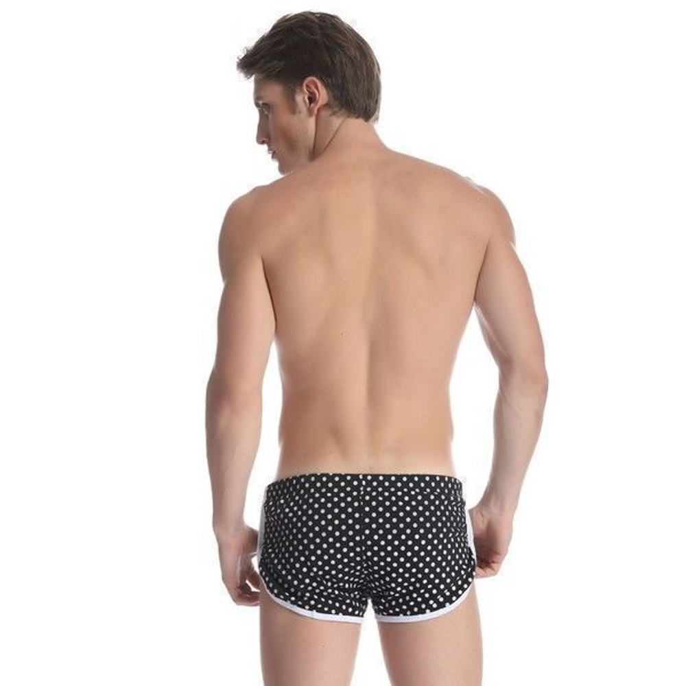Мужские шорты черные в горошек Gillbro Black Polka Dot Shorts