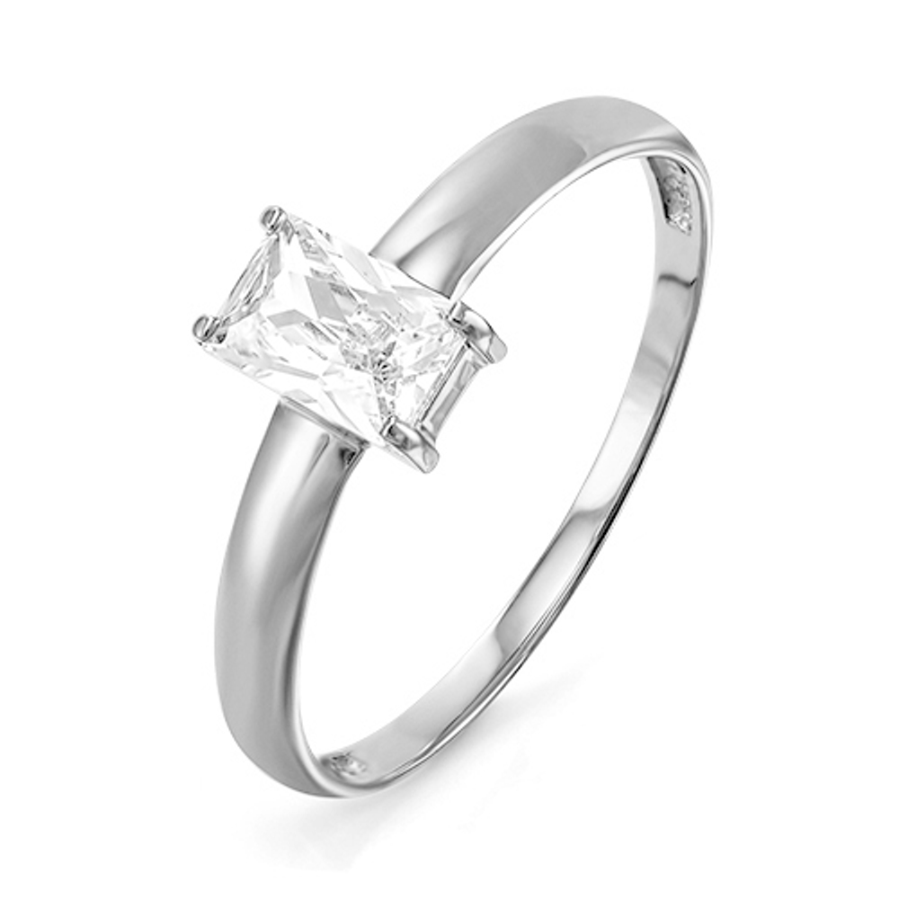 Кольцо из серебра с фианитами