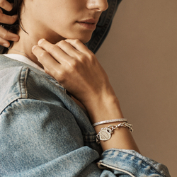 Браслет из серебра со звеньями,Tiffany 🩷 Love return