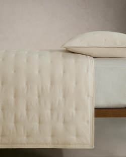 Zara Home покрывало из полиэстера, бежевый
