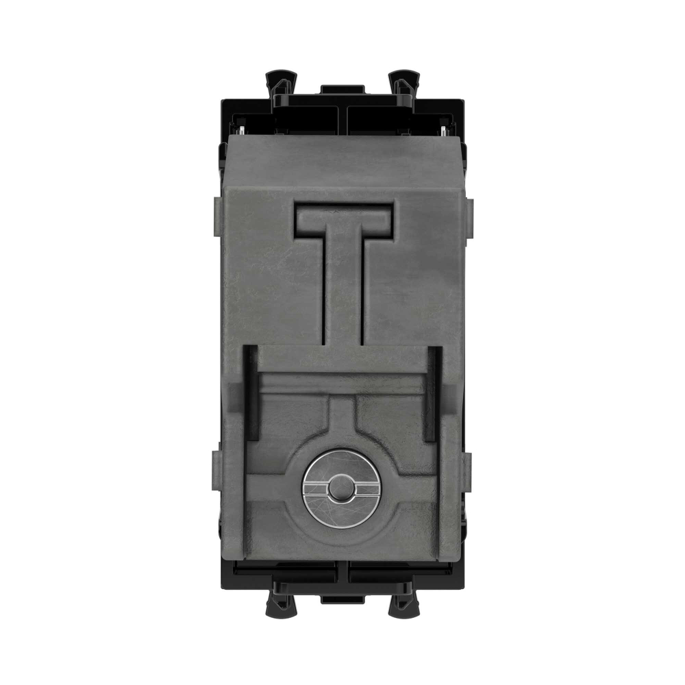 Розетка TV оконечная модульная, "Avanti", "Черный квадрат", 1 модуль