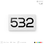 Номер на дверь 532, табличка на дверь для офиса, квартиры, кабинета, аудитории, склада, белая 120х70 мм, Айдентика Технолоджи