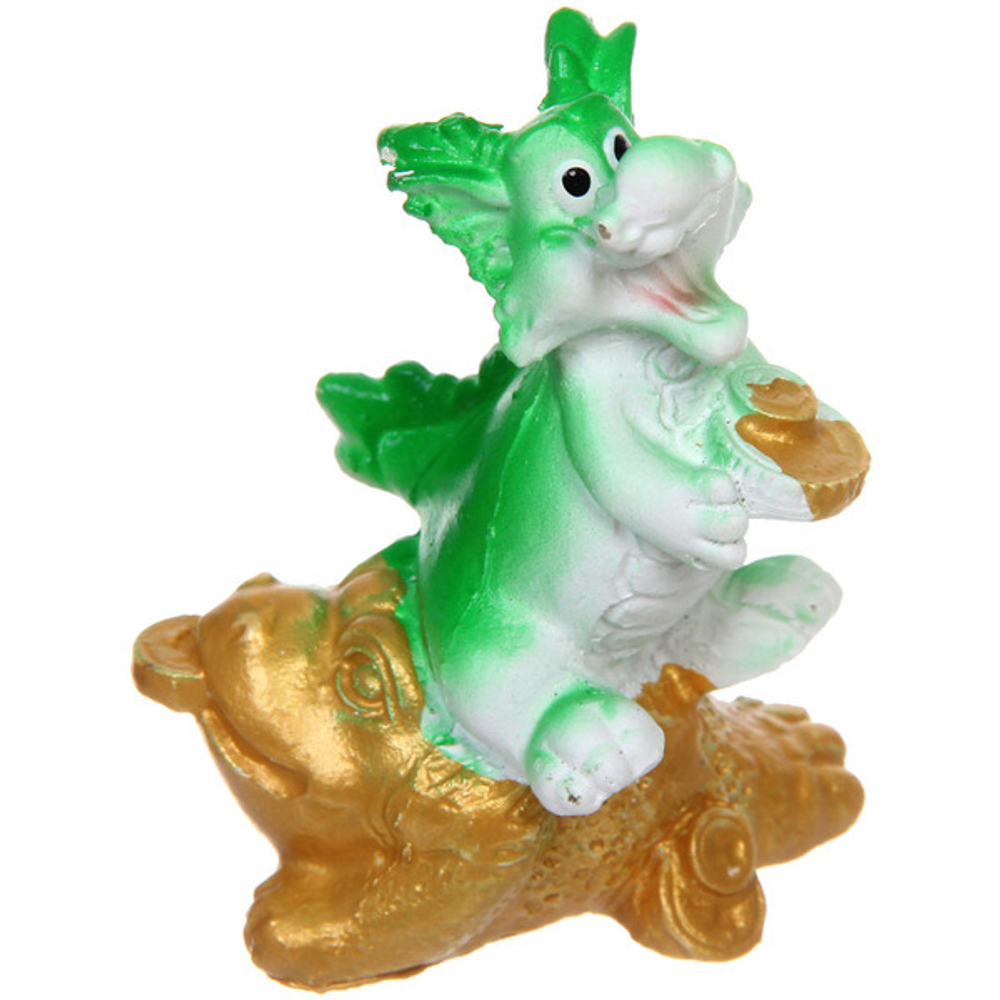 Фигурка «Дракончик с золотой монетой» 4*3*5 см, микс