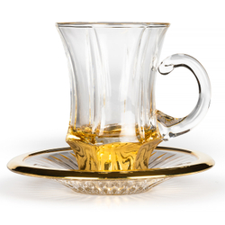 Чайная пара MACASSAR TEA PAIRЧайная пара 6 Cre Art Прозрачный / Золотой
