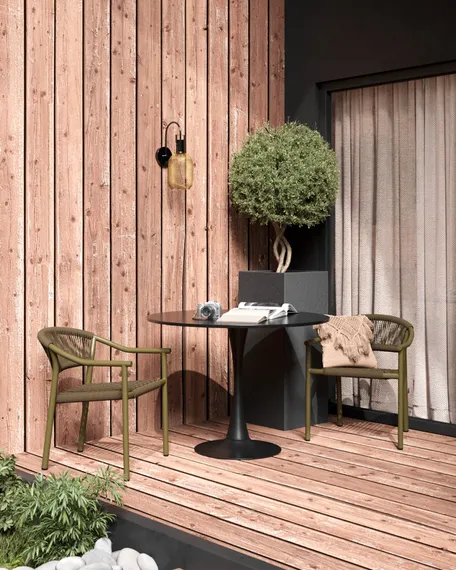 Уличный плетеный стул Syna зелёный