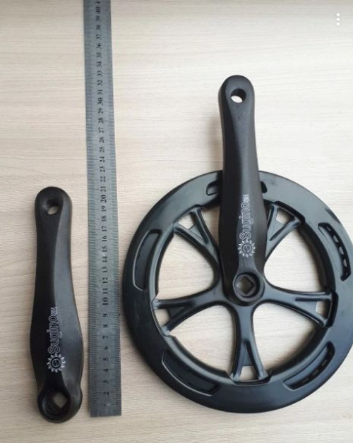 шатуны шоссейные 52T, алюминий, под квадрат, с защитой SUGINO