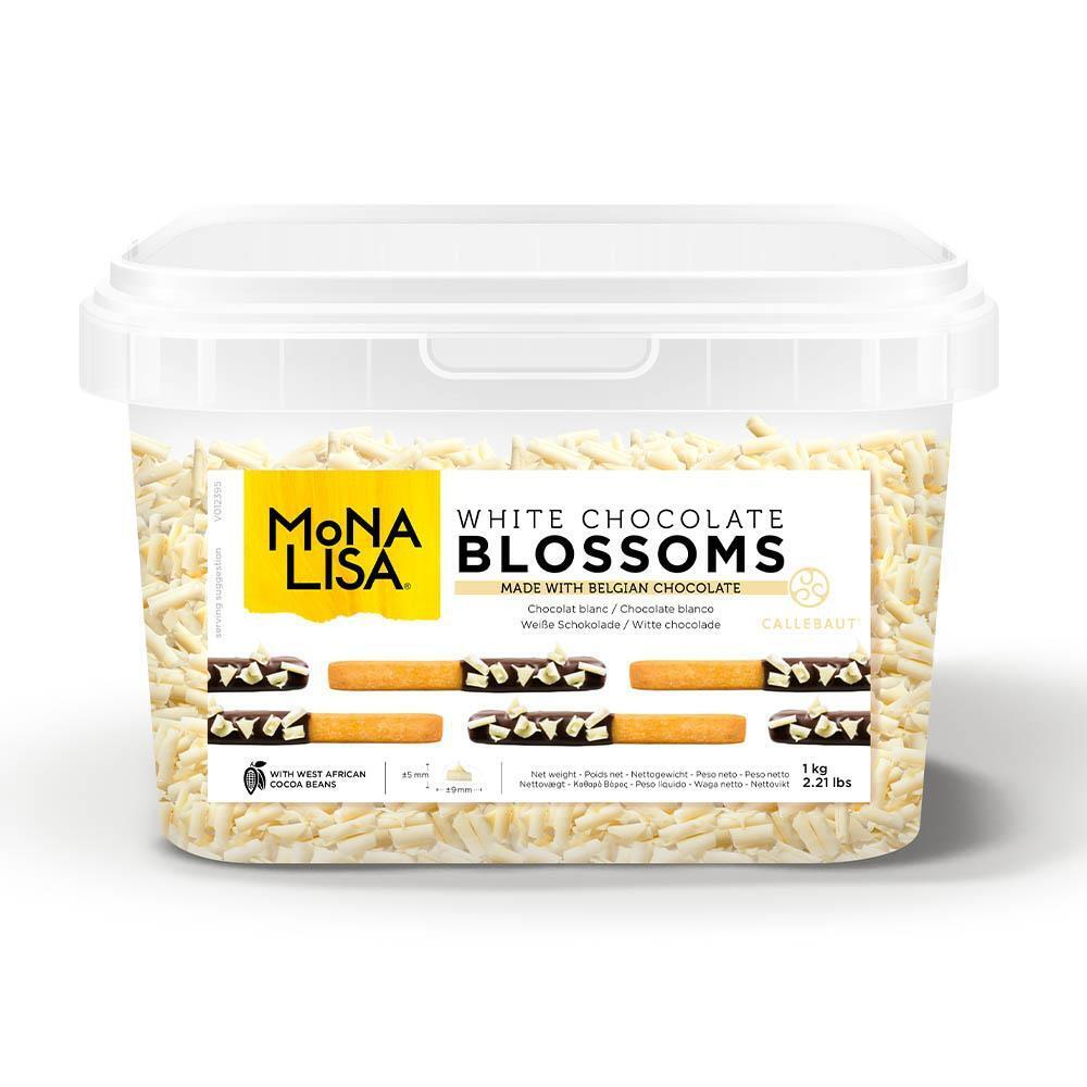 Шоколадные завитки Blossoms White (Завитки из белого шоколада Callebaut)