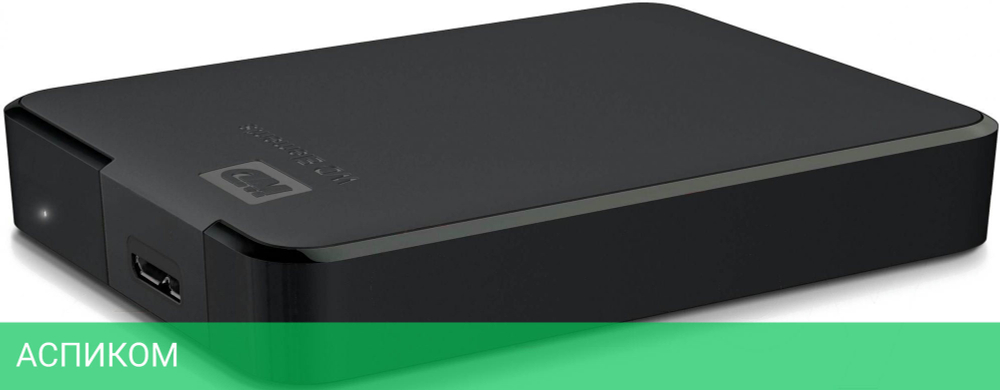 Внешний накопитель WD Elements Portable 5ТБ (WDBU6Y0050BBK-WESN)