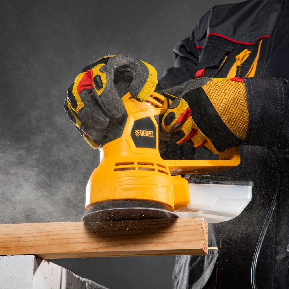 Машина шлифовальная эксцентриковая OS-125, 450 Вт, 6000-12000 об/мин Denzel, 27601