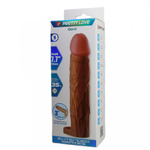 Реалистичная насадка на пенис Gerd (19,5 см) коричневая