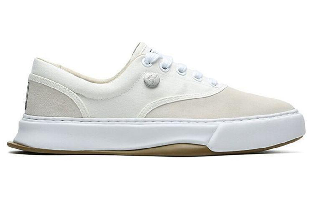 MIHARA YASUHIRO/MIHARA Yasuhiro x FILA FM 10 fabric sports comfortable non-slip shock absorption lightweight low-top sneakers men's milky white