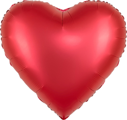 Сердце 76 см "Красное сатин"