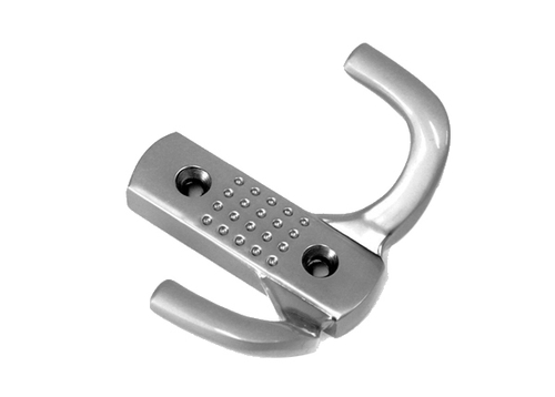 Мебельный крючок с перфорацией К204/2/ Матовый хром