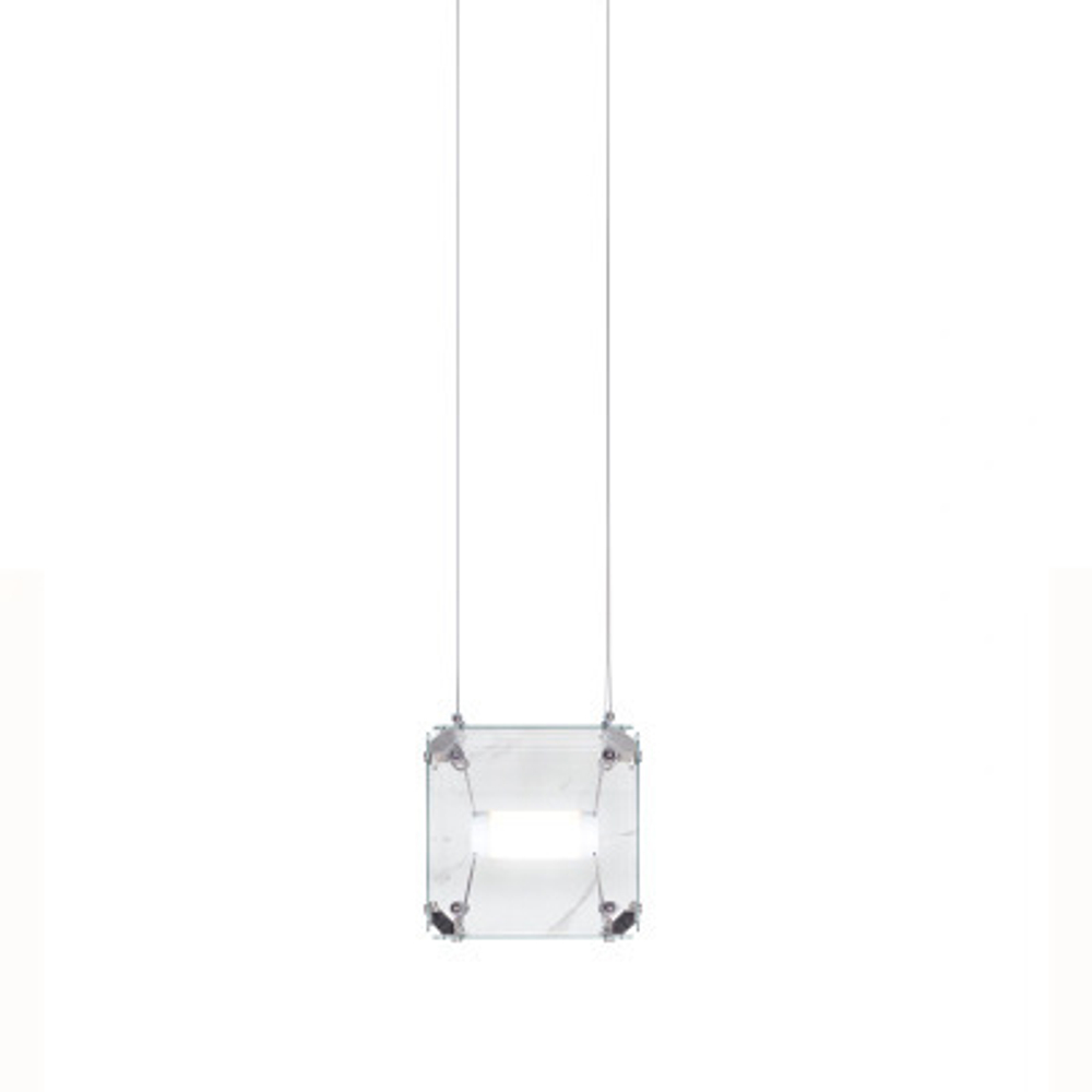 Pendant design lamp  Hyperqube by Felix Monza (1 lampshade ,  Clear)